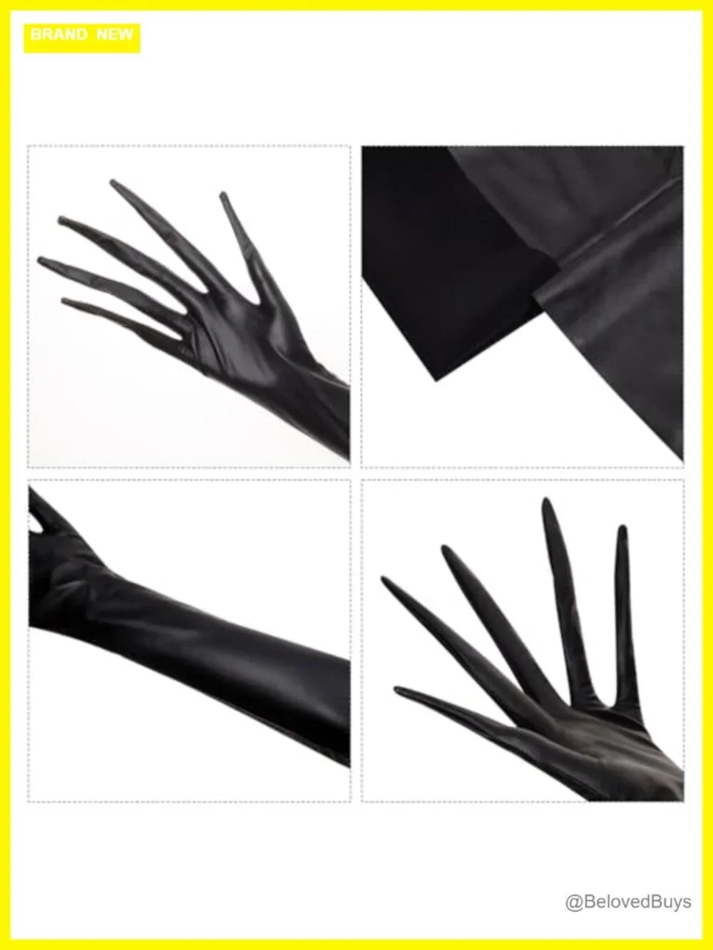 Women's Faux Leather Long Gloves Opera Costume Gloves Beyond Elbow Gloves 0438